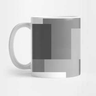 Grey abstract squares tiles pattern Mug